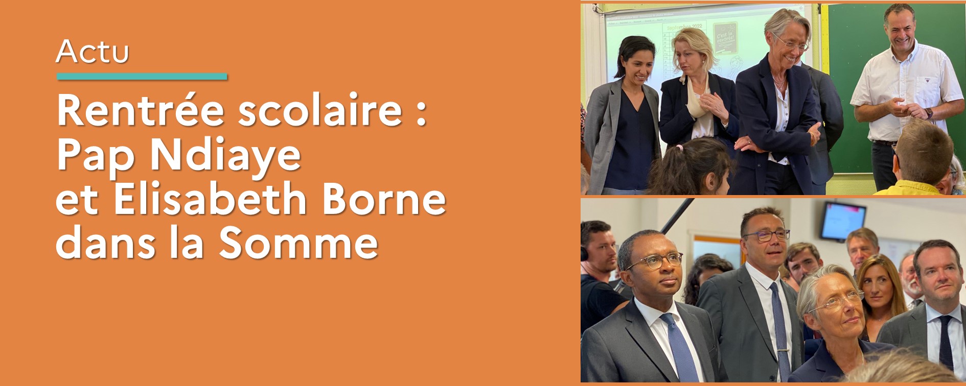 Pap Ndiaye et Elisabeth Borne