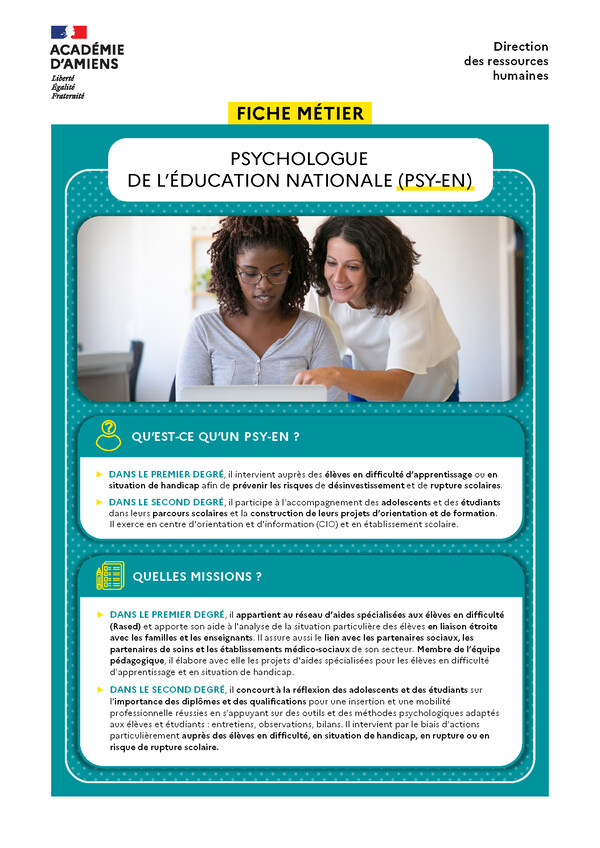 Fiche métier : PSYEN