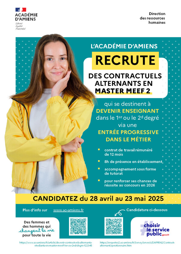 Recrutement contractuels master meef