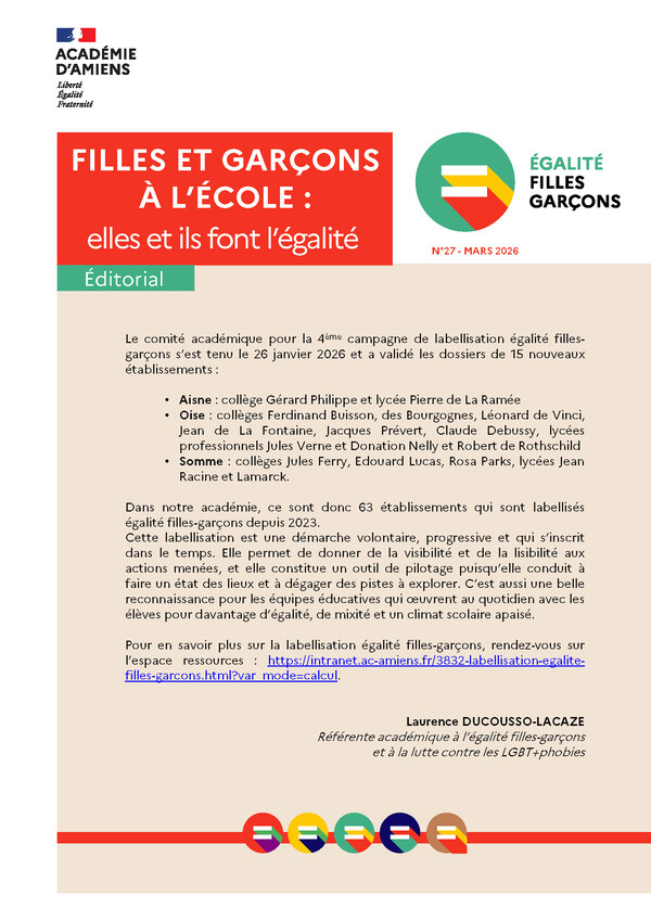 Filles et garçons à l’école elles et ils font l’égalité - N°27 - Mars 2026.jpg