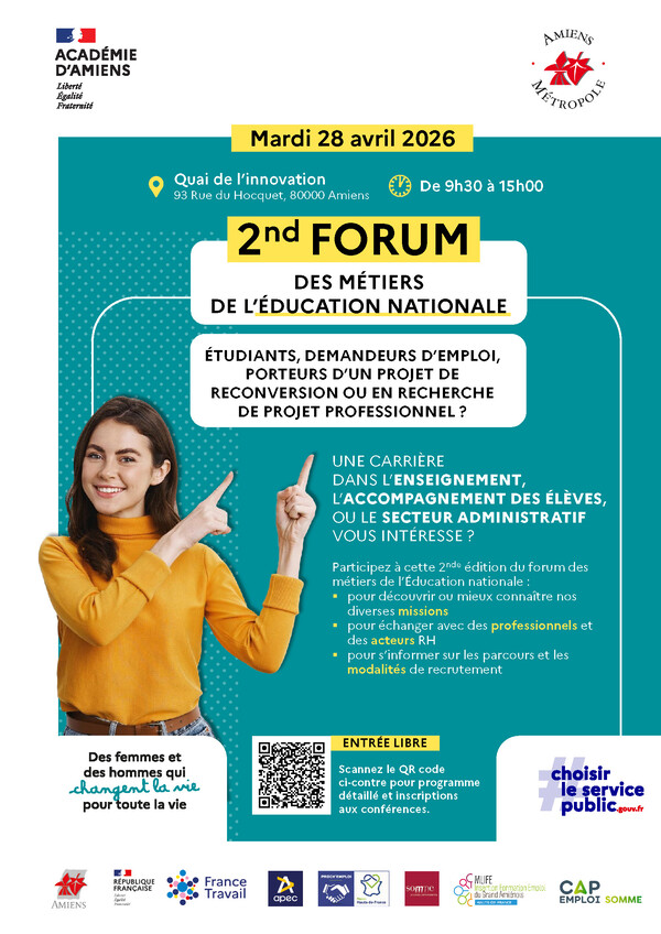 Forum des métiers de  l'Éducation nationale-28 avril 2026